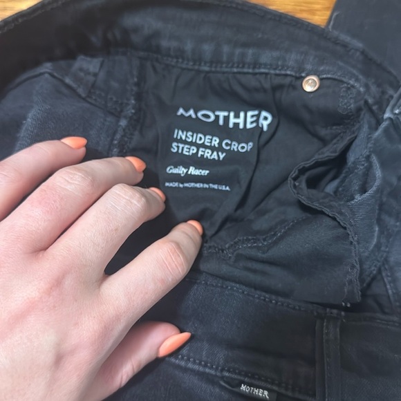 Mother Insider Crop Step Fray Guilty Racer Jeans Size 26 - Picture 11 of 16